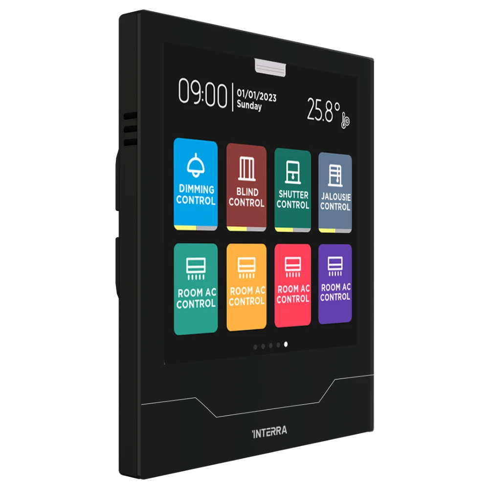 Interra iX4 4 Zoll KNX Touchpanel Schwarz